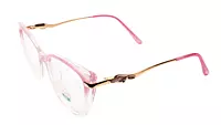 Soigné Female Large Cat Eye Spectacle Frame.Pink&Clear