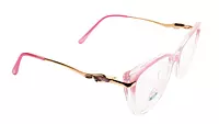 Soigné Female Large Cat Eye Spectacle Frame.Pink&Clear