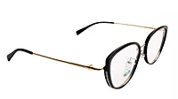 Soigné Female Large Cat Eye Spectacle Frame.Black&Golden