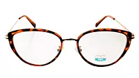 Soigné Female Large Cat Eye Spectacle Frame.Leopard Print Color