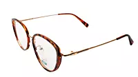 Soigné Female Large Cat Eye Spectacle Frame.Leopard Print Color