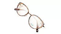 Soigné Female Large Cat Eye Spectacle Frame.Leopard Print Color