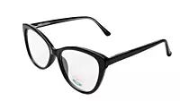 Soigné Female Medium Cat Eye Spectacle Frame.Glossy Black