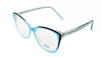 Soigné Female Medium Cat Eye Spectacle Frame.Blue & Black