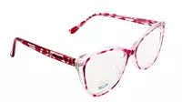 Soigné Female Medium Cat Eye Spectacle Frame.Red&Transparent