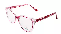 Soigné Female Medium Cat Eye Spectacle Frame.Red&Transparent