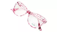 Soigné Female Medium Cat Eye Spectacle Frame.Red&Transparent