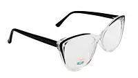 Soigné Female Medium Cat Eye Spectacle Frame.Transparent & Black