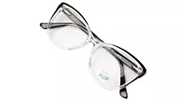 Soigné Female Medium Cat Eye Spectacle Frame.Transparent & Black
