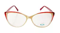 Soigné Female Medium Cat Eye Spectacle Frame.Red & White