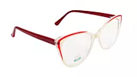 Soigné Female Medium Cat Eye Spectacle Frame.Red & White