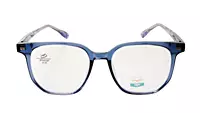 Soigné Unisex Oversized Square Spectacle Frame.Clear Blue