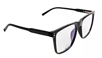 Soigné Unisex Oversized Square Spectacle Frame.Glossy Black Color