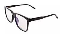 Soigné Unisex Oversized Square Spectacle Frame.Glossy Black Color