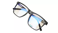 Soigné Unisex Oversized Square Spectacle Frame.Matte Black Color