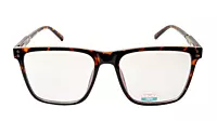 Soigné Unisex Oversized Square Spectacle Frame.Leopard Print Color