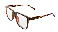 Soigné Unisex Oversized Square Spectacle Frame.Leopard Print Color