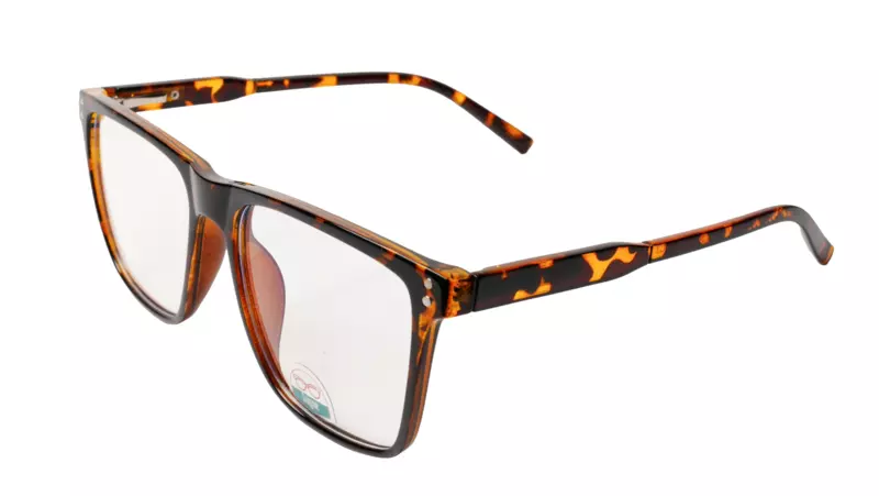 Soigné Unisex Oversized Square Spectacle Frame.Leopard Print Color