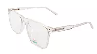 Soigné Unisex Oversized Square Spectacle Frame.Transparent Color Frame