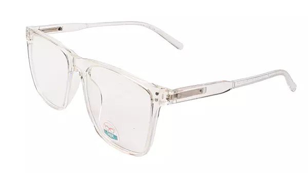 Soigné Unisex Oversized Square Spectacle Frame.Transparent Color Frame