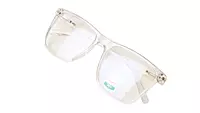 Soigné Unisex Oversized Square Spectacle Frame.Transparent Color Frame