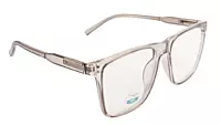 Soigné Unisex Oversized Square Spectacle Frame.Clear Gray
