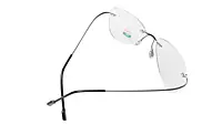 Soigné Unisex Rimless Aviator Flexible Medium Spectacle Frame.Black