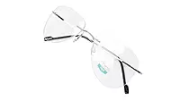 Soigné Unisex Rimless Aviator Flexible Medium Spectacle Frame.Silver