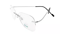 Soigné Unisex Rimless Aviator Flexible Medium Spectacle Frame.Silver