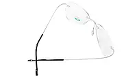 Soigné Unisex Rimless Aviator Flexible Medium Spectacle Frame.Silver