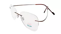 Soigné Unisex Rimless Aviator Flexible Medium Spectacle Frame.Bronze