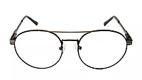 Soigné Unisex Medium Round Spectacle Frame.Black & Gold