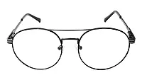 Soigné Unisex Medium Round Spectacle Frame.Black & Silver