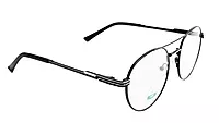 Soigné Unisex Medium Round Spectacle Frame.Black & Silver