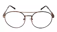 Soigné Unisex Medium Round Spectacle Frame.Bronze & Gold