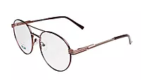 Soigné Unisex Medium Round Spectacle Frame.Bronze & Gold