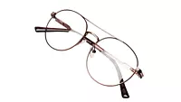 Soigné Unisex Medium Round Spectacle Frame.Bronze & Gold