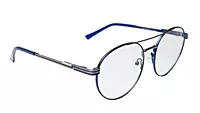 Soigné Unisex Medium Round Spectacle Frame.Blue & Silver