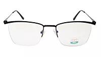 Soigné Unisex Medium Rectangular Rimless Spectacle Frame.Black