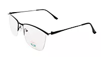 Soigné Unisex Medium Rectangular Rimless Spectacle Frame.Black