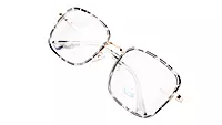 Soigné Unisex Oversized Square Spectacle Frame.Multicolor&Golden