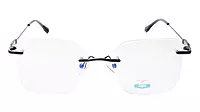 Soigné Unisex Medium Square Rimless Spectacle Frame.Black Frame