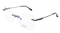 Soigné Unisex Medium Square Rimless Spectacle Frame.Black Frame