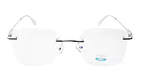 Soigné Unisex Medium Square Rimless Spectacle Frame.Silver Color