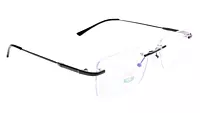 Soigné Unisex Medium Rectangular Rimless Spectacle Frame.Black Color
