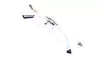 Soigné Unisex Medium Rimless Rectangular Spectacle Frame.Gray