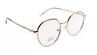 Soigné Unisex Medium Round Spectacle Frame.Golden&Brown