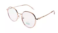 Soigné Unisex Medium Round Spectacle Frame.Golden&Brown