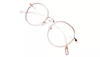 Soigné Unisex Medium Round Spectacle Frame.Golden&Brown