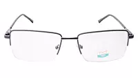 Soigné Unisex Medium Half Rim Rectangular Spectacle Frame.Grey Color